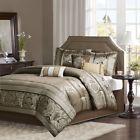B071dd9r2 Madison Park Luxurious Piece Floral Jacquard Comforter Bedding Set New