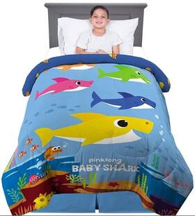 Nl110p Baby Shark Franco Kids Bedding Soft Microfiber Twin/full Comforter