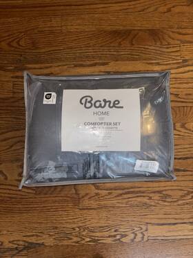 Bare Home 643665961714 Queen Grand Comforter Gray Down Alternative