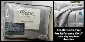Bare Home 812228031687 Comforter Set Down Alternative 2 Pillow Shams Lt Grey Queen