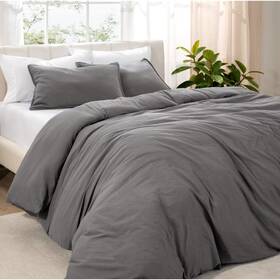 83695315 Bare Home Ultra-soft Easy Care Washed Duvet Cover And Sham Set By