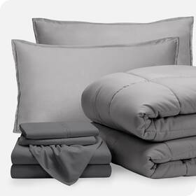 B079h6t4gv Bare Home Bed-in-a-bag 7 Piece Comforter Sheet Set - Full Goose Down