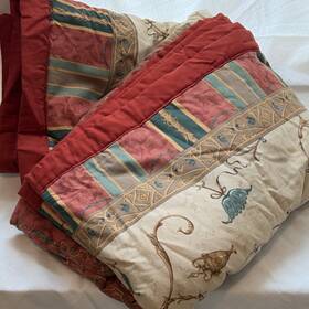 65852 Bassetti Granfoulard Oplontis V.8 Comforter 135x190cm Red Beige Green Gold