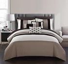 Bcs00811-an Chic Home New Anara Microfiber Comforter Set Piece 843145100811