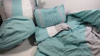 Bcs00828-an Chic Home Ayelet Comforter Set Queen Turquoise 843145100828