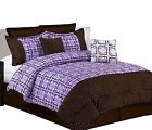 Bcsk1371 Misaka Pick Stitch Comforter Set King Lavender Ln 885359204572