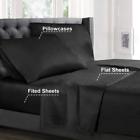Bds-f81-black Fdw New Full Standard Size Hotel Microfiber Sheet 848837015947