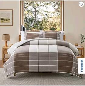 Bearpaw 008889394265 Aspen 3 Piece Reversible Sherpa Comforter Set King Size Taupe