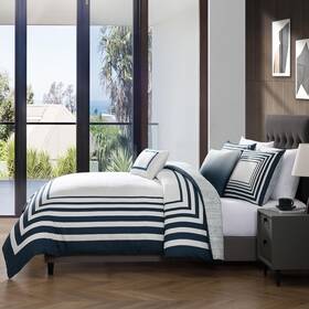 655549 Bebejan Frames 5 Piece Reversible Comforter Set In Queen