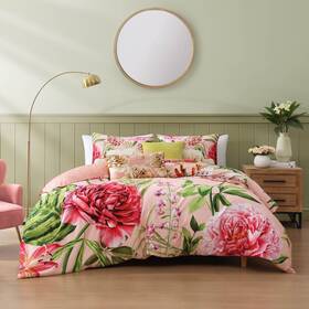 655805 Bebejan Spring Forever Cotton 3 Piece Reversible Comforter Set King - Final Sale