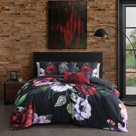 655843 Bebejan Moody Painting 5 Piece Reversible Comforter Set In Queen