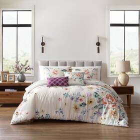 Bebejan 810066553088 Floral Garden On Mocha 5 Piece Reversible Comforter