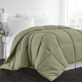 Comforter-1600 Beckham Hotel Collection Full Queen Series Down Alternative Olive