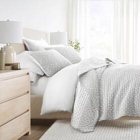 88167367 Becky Cameron Geometric And Floral Modern Reversible Quilt Shams Set -