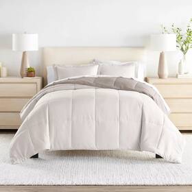 89695323 Becky Cameron Reversible Comforter And Shams Set Ultra Soft - Natural /