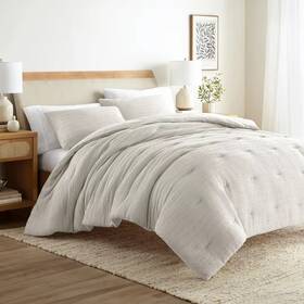 90848105 Becky Cameron Waffle Textured Comforter Set All Season Down-alternative Ultra Soft Bedding