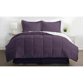 Becky Cameron Comforter Set 8-piece Full Size Hypoallergenic Polyester In Purple