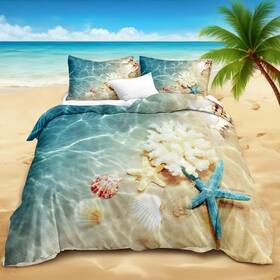 Bedbay 705353180309 Beach Bedding Comforter Cover Coastal Set Queen Teen Girls Boys