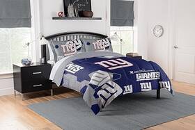#bedding 190604066721 New York Giants Queen Comforter Set 5 Piece Nfl Licensed