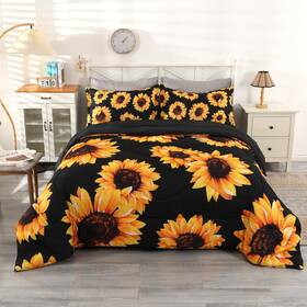 #bedding 313041747798 Queen Comforter Set 5-piece Sunflower Soft For Teen Girls Boys Adults