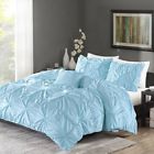 Bedding Duvet Cover Set Queen Full Size Blue Cheap Twist Pleat Bedroom Decor 713744819974