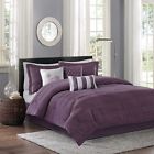 Bedding Madison Park Richmond Comforter Set Queen 7 Pcs 3 Deco Pillows Purple Nip 675716546229