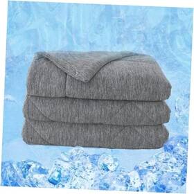 Beddinghouse 768572221550 Cooling Comforter Size Double Sided Blanket For Hot Queen Grey