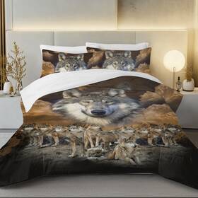 Beddingoutlet 768637240687 4pcs Turtle Bedding Unicorn Comforter Set Wolf Bed Tie Dye With 1 Cushion Cover