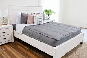 Fmg05 Beddys New Reese/modern Gray Full Includes 2 Pillowcases And Shams Minky