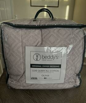 Olivqc07789 Beddys Queen Cotton Comforter Set Light Pink Geometric Zip Olivia 5-piece