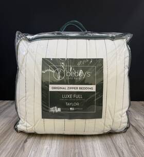 Qzbalex322 Beddys Taylor Luxe Minky Full Original Zipper Bedding Set Striped Neutral New