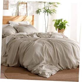 Bedshe 841745127047 Linen Duvet Cover King Size - 104 Inch X 90 00 No Comforter