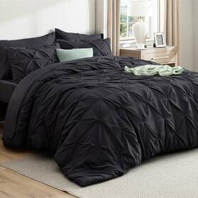 Bedshe 841745141548 Size Comforter Set Black - Bed In A Bag Bedding 7 Pieces King 04
