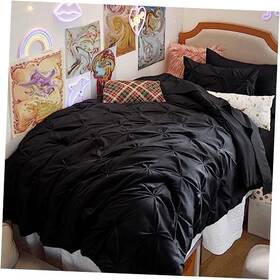 Bedshe 841745141562 Comforter Set Black - Bed In A Bag Size 5 Pieces Gentlesoft Twin 04