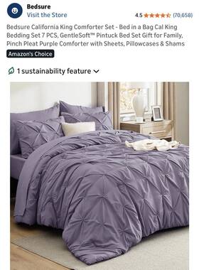 B08614f83d Bedsure California King Comforter Set - Grey Cal Size Soft