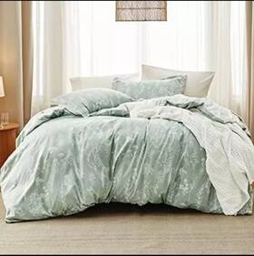 B08p4srdps Bedsure King Comforter Set - Sage Green Cute Floral Bedding