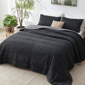 B0bn5xyc3t Bedsure King Comforter Set - Cooling/warm Charcoal Black Reversible 3 Piece