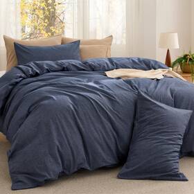B0d1yjmpxw Bedsure Comforter Set Full Size - Cotton Fabric With Microfiber Inner Fill Deni