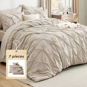 Hu-xi-111 Bedsure Queen Comforter Set Beige - Bed In A Bag Size 09
