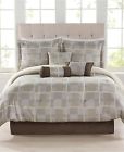 P1028 Beige Comforter Full 7 Set Gateway Neutral Jacquard Mytex Piece