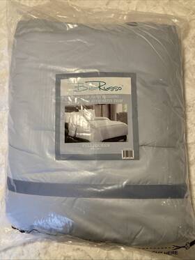 Invoo759 Bella Russo Down Comforter Full/ Queen All Season Gray Touch Of Satin 88x88 Inch New