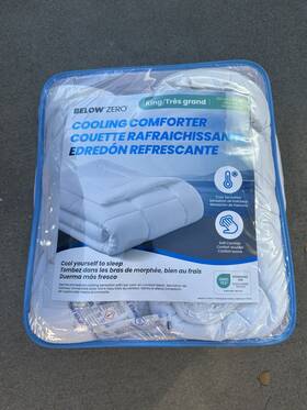 Below Zero 810078754923 Allied Home Cooling Comforter/blanket King White 106 Inch X90 Free Ship