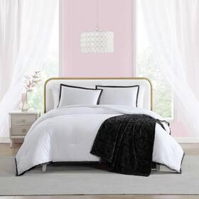 Ushs8k1280424 Betsey Johnson Twin Comforter Set Soft Bedding With Matching Sham Bonus Throw Included