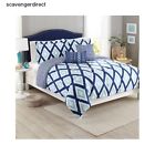 Better Homes And Gardens Diamond Ikat Bedding Set Full Queen Aqua Blue Reversible Contemporary Geo New 715007568544