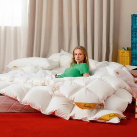 Bv-002 Bevink Feather Down Comforter Queen/full Size Solid White All Seasons