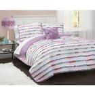 Bh16-001-799-31 Bh Girls Ruffled Stripes Comforter Set Twin Quilt Bedding Free