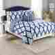 Bh45-001-799-76 Better Homes And Gardens Set 5 Piece Bedding Queen Comforter Shams Decorative Pillow Diamond Ikat Blue 675716650711
