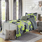 Bh46-001-701-06 Better Homes Gardens Lime Green Camouflage Bedding Gray Comforter Set