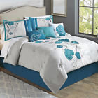 Bh46-001-799-08 Better Homes Gardens And Blooming Teal Roses Comforter 679610737769