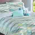 Bhg-21174 Better Homes And Gardens Full Comforter Set Queen Shams Aqua Blue Decorative Pillows 5 Piece Green Gray 7101692721174